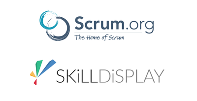 Logos of Scrum.org and SkillDisplay